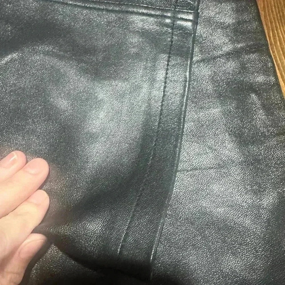 Vintage 90s Hugo Buscati Women’s Genuine Leather Bootcut Pants Size 10 - Picture 4 of 11